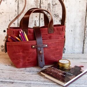 Like New! Peg and Awl Mini Waxed Canvas Tote